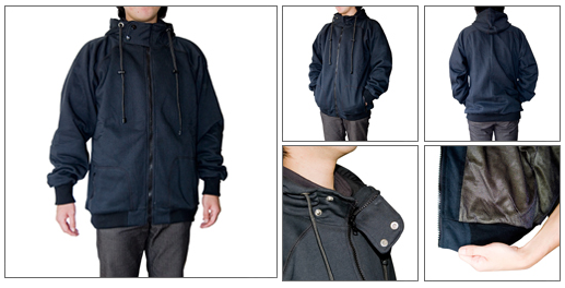 BR-ケブラーパーカー グレー ArmorJapan ケブラーニットパーカー 男女