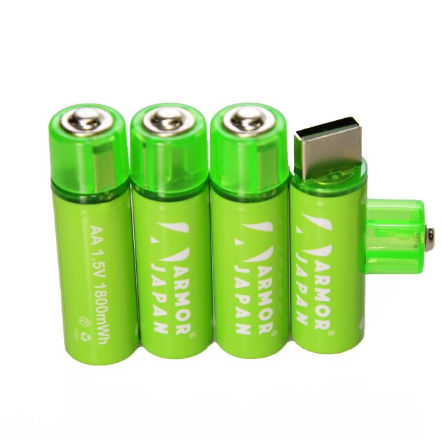 AR15　単三型USB充電式リチウムイオン電池　